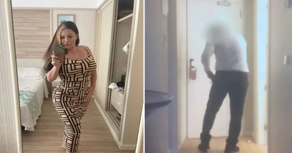 موظف مهووس في فندق شهير يقوم بفحص الملابس الداخلية لسائحة جميلة سراً!